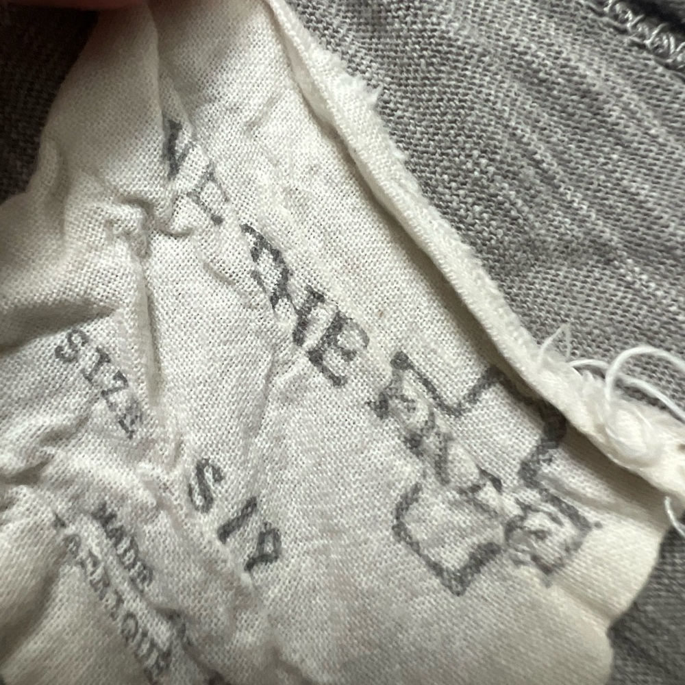 FREE PEOPLE We The Free Washed Grey Lace-Up Women’s Top small - Picture 9 of 10